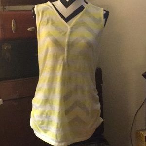 Yellow and white summer top